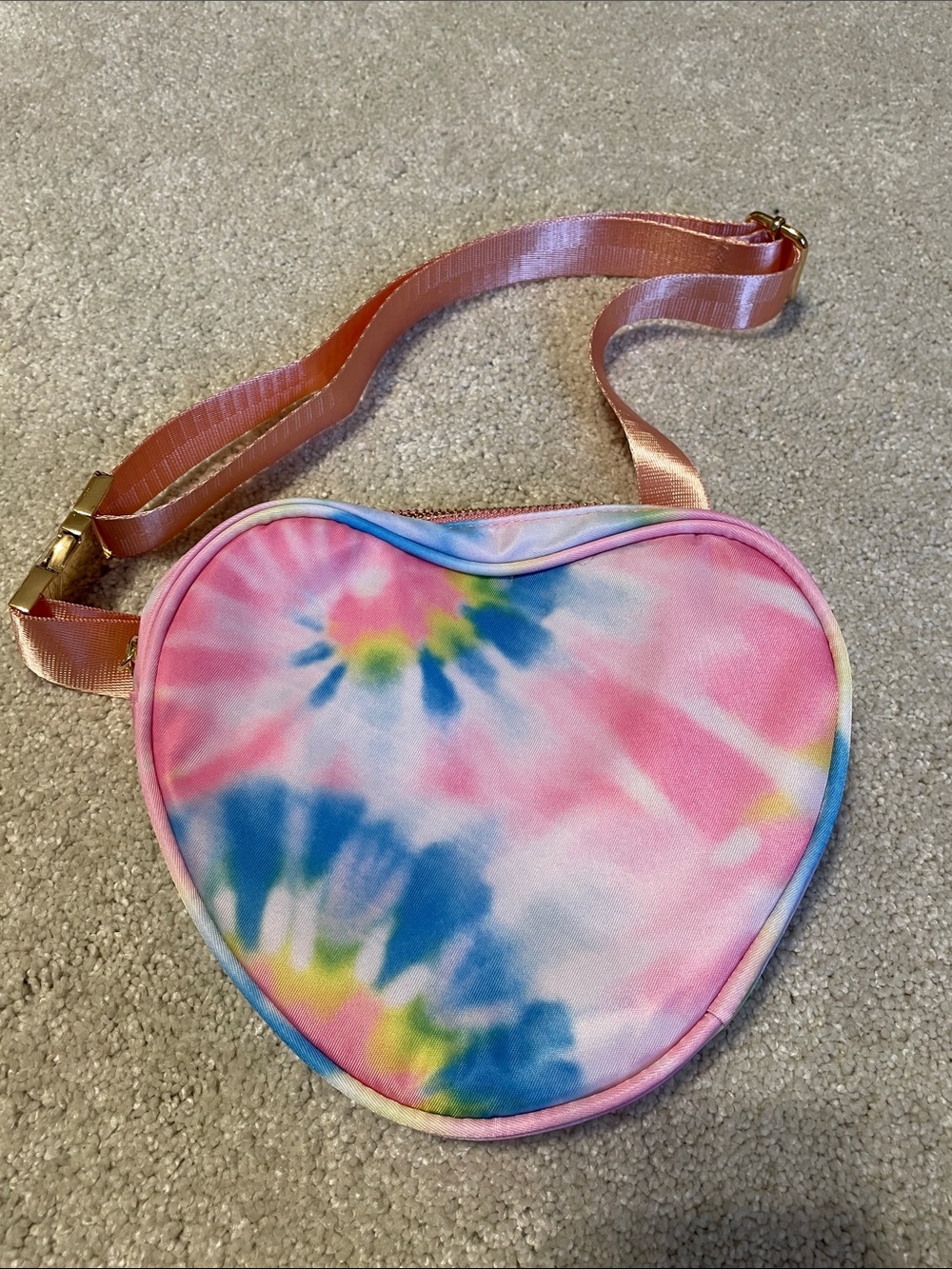 Heart Nylon Fanny Pack Belt Bag Tie Dye